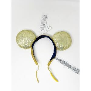 NWT Disney Parks Gold Sequin Adjustable Ears Mickey MInnie Sparkle